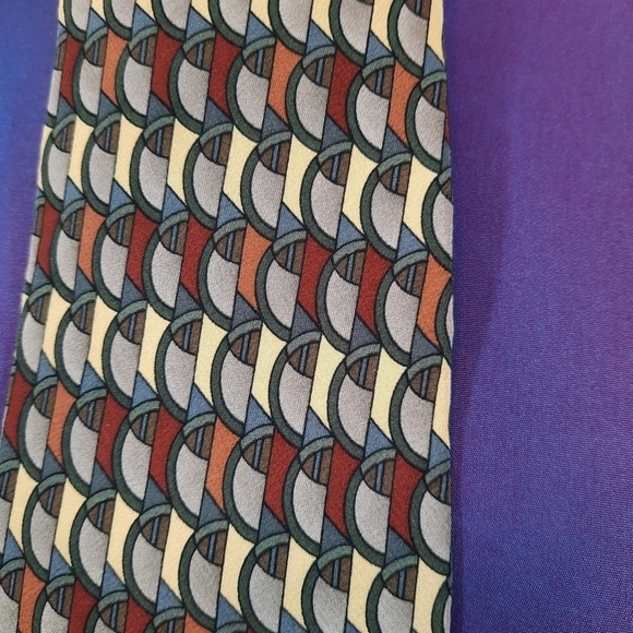Jerry Garcia 100% Silk Neck Tie Neutral Art Deco Grateful Dead Men's Tie - Picture 7 of 7